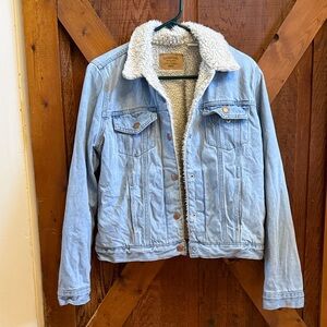 Signature by Levi Strauss Light Blue Sherpa Jean Jacket